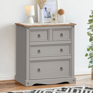 Brambly Cottage Bridewell 4 Drawer 82Cm W Chest of Drawers Grey 90cm H X 82cm W X 40cm D Brambly Cottage Bridewell 4 Drawer 82Cm W Chest of Drawers Grey 90cm H X 82cm W X 40cm D