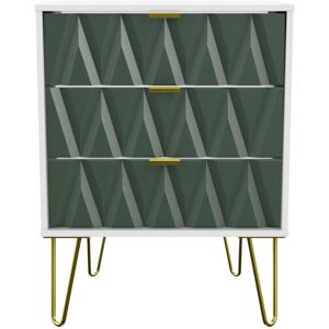 Fairmont Park Fully Assembled Peoa 3 Drawer 57.5Cm W Chest of Drawers Green/White 74cm H X 57.5cm W X 39.5cm D Fairmont Park Fully Assembled Peoa 3 Drawer 57.5Cm W Chest of Drawers Green/White 74cm H X 57.5cm W X 39.5cm D