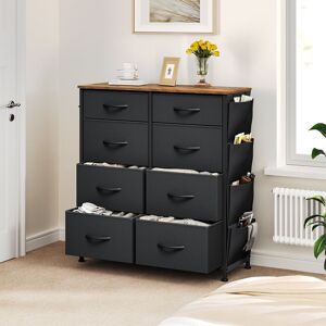 Rebrilliant Ardale 86cm W 8 - Drawer Chest of Drawers Black 228.6cm H X 218.44cm W X 76.2cm D Rebrilliant Ardale 86cm W 8 - Drawer Chest of Drawers Black 228.6cm H X 218.44cm W X 76.2cm D