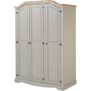 Brambly Cottage Palmea 3 Door Wardrobe Grey 190cm H X 149cm W X 51cm D Brambly Cottage Palmea 3 Door Wardrobe Grey 190cm H X 149cm W X 51cm D