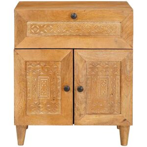 World Menagerie 50cm W Solid Wood Bedside Table Light Brown 60cm H X 50cm W X 33cm D World Menagerie 50cm W Solid Wood Bedside Table Light Brown 60cm H X 50cm W X 33cm D