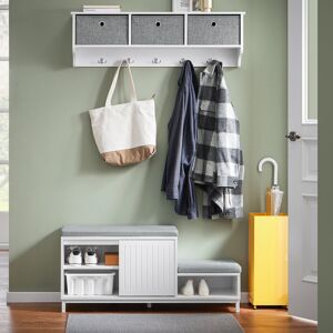 Lark Manor Hallway Shoe Bench Shoe Cabinet Shoe Rack White 13cm H X 107cm W X 43cm D Lark Manor Hallway Shoe Bench Shoe Cabinet Shoe Rack White 13cm H X 107cm W X 43cm D