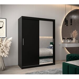 Brayden Studio Armoney 2 Door Wardrobe Black Matt 200cm H X 150cm W X 62cm D Brayden Studio Armoney 2 Door Wardrobe Black Matt 200cm H X 150cm W X 62cm D