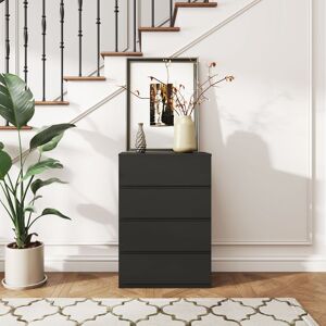 17 Stories Drawer Chest Black 80cm H X 55cm W X 33cm D 17 Stories Drawer Chest Black 80cm H X 55cm W X 33cm D