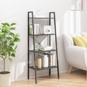 Borough Wharf Fantasia Standing Shelf Storage Organiser Shelf Rack Ladder Shelf Bookshelf Black 140cm H x 56cm W x 35cm D Borough Wharf Fantasia Standing Shelf Storage Organiser Shelf Rack Ladder Shelf Bookshelf Black 140cm H x 56cm W x 35cm D