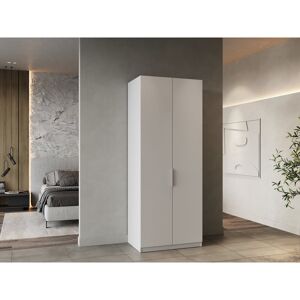 17 Stories Novaly 2 Door Manufactured Wood Wardrobe White 203cm H x 79.4cm W x 51.1cm D 17 Stories Novaly 2 Door Manufactured Wood Wardrobe White 203cm H x 79.4cm W x 51.1cm D