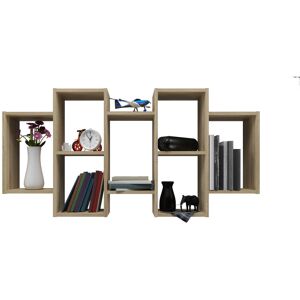 Ebern Designs Fatyma 7 Piece Accent Shelf Natural 65cm H X 129.5cm W X 20cm D Ebern Designs Fatyma 7 Piece Accent Shelf Natural 65cm H X 129.5cm W X 20cm D