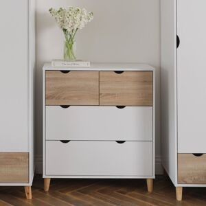 Norden Home Himes 4 Drawer 82cm W Chest White 90cm H X 82cm W X 39cm D Norden Home Himes 4 Drawer 82cm W Chest White 90cm H X 82cm W X 39cm D