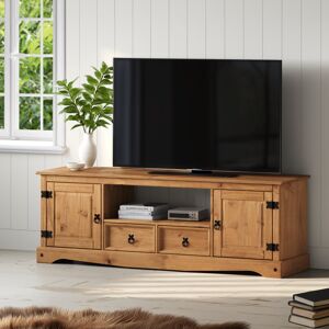 ClassicLiving Lonara Solid Wood TV Stand for TVs up to 88" Brown Wood 88" ClassicLiving Lonara Solid Wood TV Stand for TVs up to 88" Brown Wood 88"