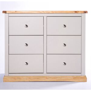 Brambly Cottage Encinas 6 Drawer Chest Grey/Wood/Chrome 91cm H X 110cm W X 40cm D Brambly Cottage Encinas 6 Drawer Chest Grey/Wood/Chrome 91cm H X 110cm W X 40cm D