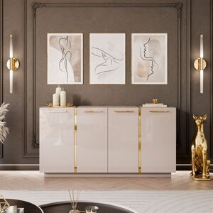 Fairmont Park Sideboard ONYX 4D Cashmere High Gloss – 158 cm cashmire/ cashmire gloss 81cm H X 158cm W X 41cm D Fairmont Park Sideboard ONYX 4D Cashmere High Gloss – 158 cm cashmire/ cashmire gloss 81cm H X 158cm W X 41cm D