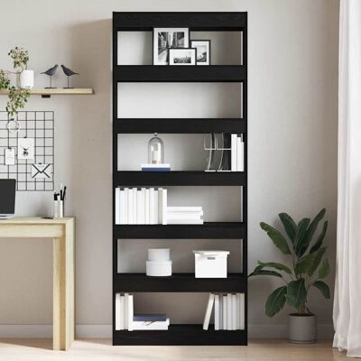 Latitude Run Book Cabinet with Shelf with Storage Engineered Wood Living Room Indoor Black (6 Shelves) 198cm H x 80cm W x 30cm D Latitude Run Book Cabinet with Shelf with Storage Engineered Wood Living Room Indoor Black (6 Shelves) 198cm H x 80cm W x 30cm D