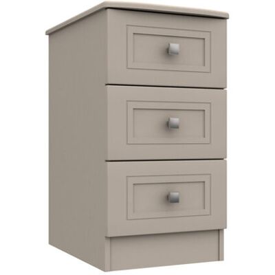 August Grove Wisbech 3 Drawer Bedside Table Grey 70.5cm H X 39.8cm W X 42.6cm D August Grove Wisbech 3 Drawer Bedside Table Grey 70.5cm H X 39.8cm W X 42.6cm D