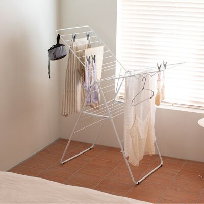 Brabantia Hangon 20 m Folding Drying Rack White 98cm H X 59cm W X 5cm D Brabantia Hangon 20 m Folding Drying Rack White 98cm H X 59cm W X 5cm D