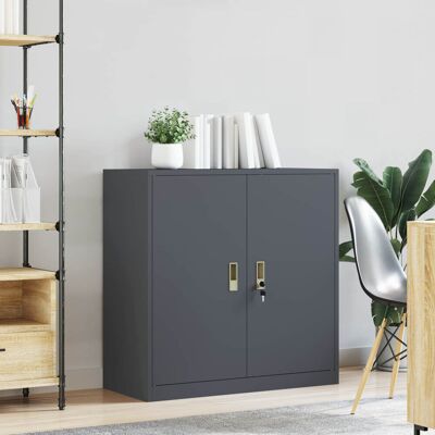 Trent Austin Design Storage Cabinet Steel Office Industrial Furniture Solution Lockable Box Anthracite 90cm H X 90cm W X 40cm D Trent Austin Design Storage Cabinet Steel Office Industrial Furniture Solution Lockable Box Anthracite 90cm H X 90cm W X 40cm D