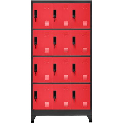 Rebrilliant Wojtowicz 1 Tier 1 Wide Locker Anthracite/Red 180cm H X 90cm W X 45cm D Rebrilliant Wojtowicz 1 Tier 1 Wide Locker Anthracite/Red 180cm H X 90cm W X 45cm D