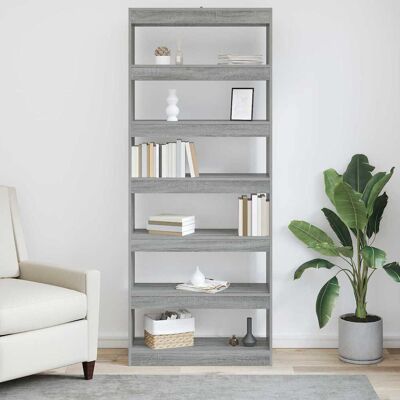 Latitude Run Book Cabinet with Shelf with Storage Engineered Wood Living Room Indoor Light Grey (6 Shelves) 198cm H x 80cm W x 30cm D Latitude Run Book Cabinet with Shelf with Storage Engineered Wood Living Room Indoor Light Grey (6 Shelves) 198cm H x 80cm W x 30cm D