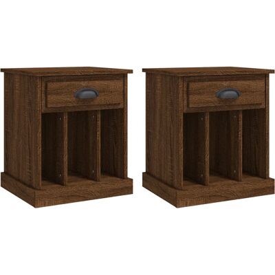 ClassicLiving Pilot 1 Drawer Bedside Table Brown Oak 50cm H X 43cm W X 36cm D ClassicLiving Pilot 1 Drawer Bedside Table Brown Oak 50cm H X 43cm W X 36cm D