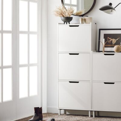 Latitude Run Oshiro 8 Pair Flip Down Shoe Storage White 6 Latitude Run Oshiro 8 Pair Flip Down Shoe Storage White 6