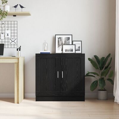 ClassicLiving Book Cabinet Storage Rack Bookshelf Bookcase Sideboard Engineered Wood Black Oak (2 Shelves) 80cmH x 82.5cmW x 30.5cmD ClassicLiving Book Cabinet Storage Rack Bookshelf Bookcase Sideboard Engineered Wood Black Oak (2 Shelves) 80cmH x 82.5cmW x 30.5cmD