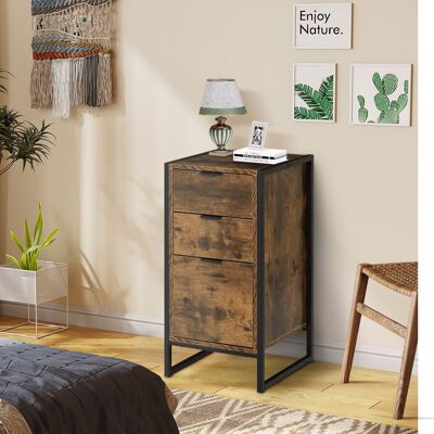 Mercury Collegiate 3 Drawer 39Cm W Tallboy Chest Black;Brown 76.5cm H X 39cm W X 40cm D Mercury Collegiate 3 Drawer 39Cm W Tallboy Chest Black;Brown 76.5cm H X 39cm W X 40cm D