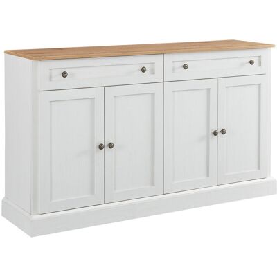 ClassicLiving Mayela 150cm Wide 2 Drawer Sideboard Wood/White 86cm H X 150cm W X 40cm D ClassicLiving Mayela 150cm Wide 2 Drawer Sideboard Wood/White 86cm H X 150cm W X 40cm D