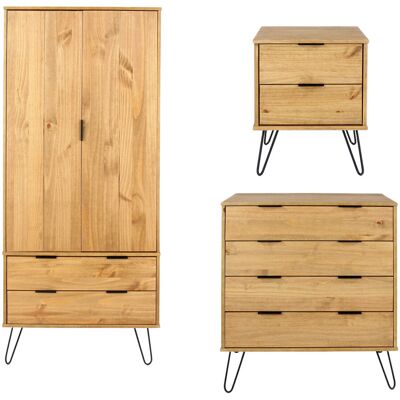 Natur Pur Burley 3 Piece Bedroom Set Brown Natur Pur Burley 3 Piece Bedroom Set Brown