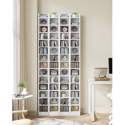 Symple Stuff CD/DVD Rack, 272 CD Storage Racks Shelf, Storage Tower with Adjustable Shelves, Media Display Stand Units for Living room, Study, 20 x 17 x 213 cm, Wh 213cm H X 20cm W X 17cm D Symple Stuff CD/DVD Rack, 272 CD Storage Racks Shelf, Storage Tower with Adjustable Shelves, Media Display Stand Units for Living room, Study, 20 x 17 x 213 cm, Wh 213cm H X 20cm W X 17cm D