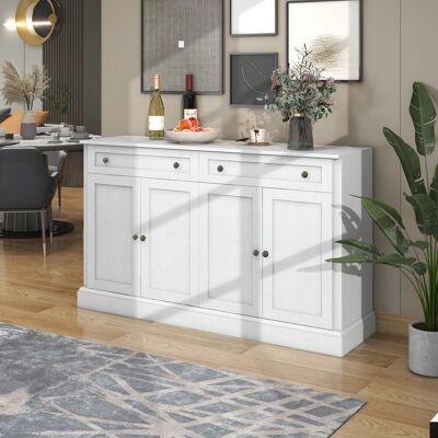 ClassicLiving Mayela 150cm Wide 2 Drawer Sideboard White 86cm H X 150cm W X 40cm D ClassicLiving Mayela 150cm Wide 2 Drawer Sideboard White 86cm H X 150cm W X 40cm D