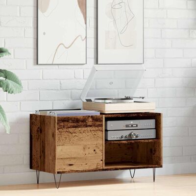 Latitude Run Record Cabinet 84.5X38x48 Cm Engineered Wood Old Wood 48cm H X 84.5cm W X 38cm D Latitude Run Record Cabinet 84.5X38x48 Cm Engineered Wood Old Wood 48cm H X 84.5cm W X 38cm D