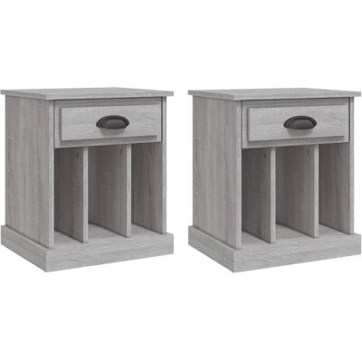 ClassicLiving Pilot 1 Drawer Bedside Table Grey Sonoma 50cm H X 43cm W X 36cm D ClassicLiving Pilot 1 Drawer Bedside Table Grey Sonoma 50cm H X 43cm W X 36cm D