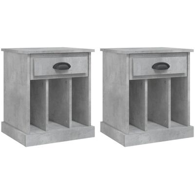 ClassicLiving Pilot 1 Drawer Bedside Table Concrete Grey 50cm H X 43cm W X 36cm D ClassicLiving Pilot 1 Drawer Bedside Table Concrete Grey 50cm H X 43cm W X 36cm D