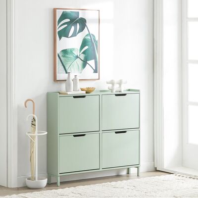 Latitude Run Oshiro 8 Pair Flip down Shoe Storage Green 8 Latitude Run Oshiro 8 Pair Flip down Shoe Storage Green 8