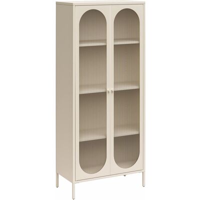 Dorel Home Luna - 2 Glass Doors High Cabinet Dorel Home Luna - 2 Glass Doors High Cabinet