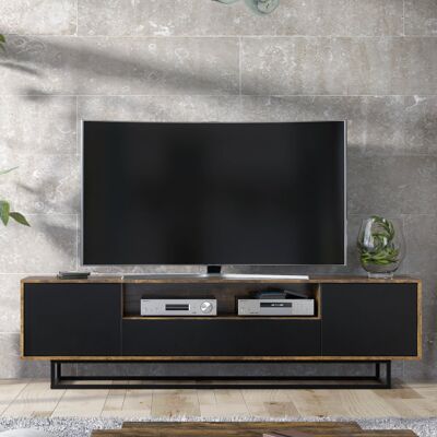 Metro 200cm Loft Retro Industrial TV Unit Stand Vintage Oak Cabinet Cupboard Sideboard Industrial 88" Metro 200cm Loft Retro Industrial TV Unit Stand Vintage Oak Cabinet Cupboard Sideboard Industrial 88"