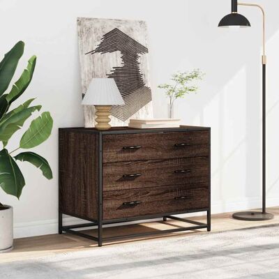 17 Stories Drawer Cabinet Smoked Oak 70X41x56 Cm Engineered Wood Brown Oak 56cm H X 70cm W X 41cm D 17 Stories Drawer Cabinet Smoked Oak 70X41x56 Cm Engineered Wood Brown Oak 56cm H X 70cm W X 41cm D