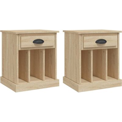 ClassicLiving Pilot 1 Drawer Bedside Table Sonoma Oak 50cm H X 43cm W X 36cm D ClassicLiving Pilot 1 Drawer Bedside Table Sonoma Oak 50cm H X 43cm W X 36cm D