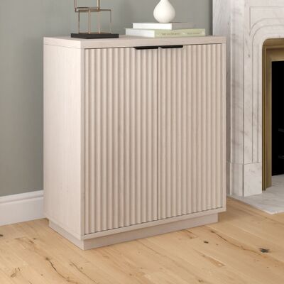 Latitude Run Alasha 28" Wide Rectangular Fluted Accent Cabinet Ivory 81.28cm H X 70.49cm W X 35.56cm D Latitude Run Alasha 28" Wide Rectangular Fluted Accent Cabinet Ivory 81.28cm H X 70.49cm W X 35.56cm D