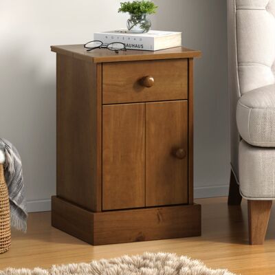 17 Stories Farmhouse Antique 1 Door 1 Drawer Pot Cupboard Bedside Table Dark Brown 54cm H X 35cm W X 32cm D 17 Stories Farmhouse Antique 1 Door 1 Drawer Pot Cupboard Bedside Table Dark Brown 54cm H X 35cm W X 32cm D