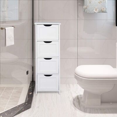 Rosalind Wheeler Eldersburg 30Cm W x 81Cm H x 30Cm D Free-Standing Bathroom Shelves White 30cm W X 30cm D Rosalind Wheeler Eldersburg 30Cm W x 81Cm H x 30Cm D Free-Standing Bathroom Shelves White 30cm W X 30cm D