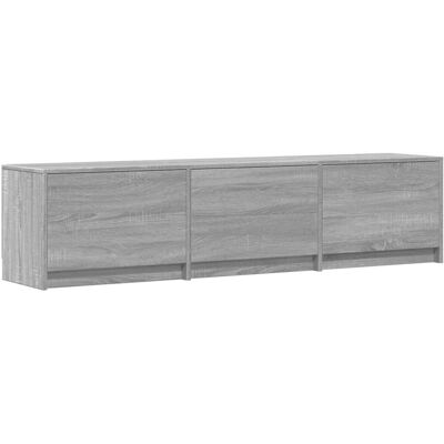 17 Stories TV Cabinet With LED With Drawer Engineered Wood Modern Storage Simple Grey Sonoma 40cm H x 165cm L x 34cm W 17 Stories TV Cabinet With LED With Drawer Engineered Wood Modern Storage Simple Grey Sonoma 40cm H x 165cm L x 34cm W