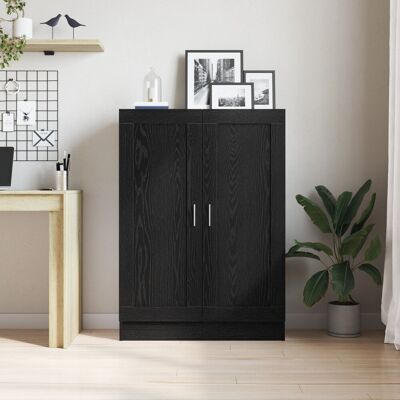 ClassicLiving Book Cabinet Storage Rack Bookshelf Bookcase Sideboard Engineered Wood Black Oak (3 Shelves) 115cmH x 82.5cmW x 30.5cmD ClassicLiving Book Cabinet Storage Rack Bookshelf Bookcase Sideboard Engineered Wood Black Oak (3 Shelves) 115cmH x 82.5cmW x 30.5cmD