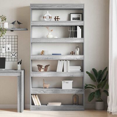Latitude Run Book Cabinet with Shelf with Storage Engineered Wood Living Room Indoor Grey (6 Shelves) 198cm H x 100cm W x 30cm D Latitude Run Book Cabinet with Shelf with Storage Engineered Wood Living Room Indoor Grey (6 Shelves) 198cm H x 100cm W x 30cm D