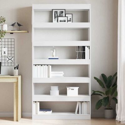 Latitude Run Book Cabinet with Shelf with Storage Engineered Wood Living Room Indoor White (6 Shelves) 198cm H x 100cm W x 30cm D Latitude Run Book Cabinet with Shelf with Storage Engineered Wood Living Room Indoor White (6 Shelves) 198cm H x 100cm W x 30cm D