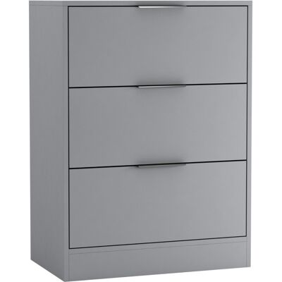 Latitude Run 60cm Chest of 3 Drawers Compact Storage Bedside Cabinet Grey 80.5cm H X 60cm W X 35cm D Latitude Run 60cm Chest of 3 Drawers Compact Storage Bedside Cabinet Grey 80.5cm H X 60cm W X 35cm D