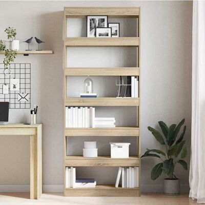 Latitude Run Book Cabinet with Shelf with Storage Engineered Wood Living Room Indoor Ligth Brown (6 Shelves) 198cm H x 80cm W x 30cm D Latitude Run Book Cabinet with Shelf with Storage Engineered Wood Living Room Indoor Ligth Brown (6 Shelves) 198cm H x 80cm W x 30cm D