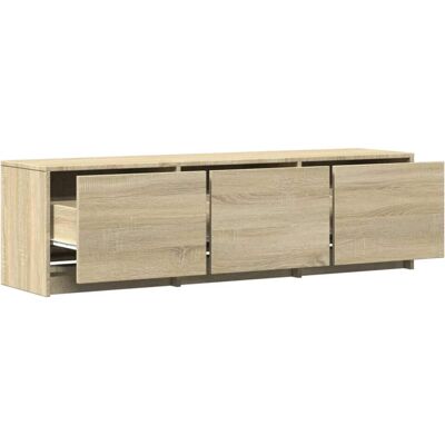 17 Stories TV Cabinet With LED With Drawer Engineered Wood Modern Storage Simple Sonoma 40cm H x 140cm L x 34cm W 17 Stories TV Cabinet With LED With Drawer Engineered Wood Modern Storage Simple Sonoma 40cm H x 140cm L x 34cm W