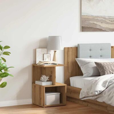 17 Stories Donahue Bedside Cabinet Engineered Wood Artisan Oak 55cm H X 35cm W X 35cm D 17 Stories Donahue Bedside Cabinet Engineered Wood Artisan Oak 55cm H X 35cm W X 35cm D