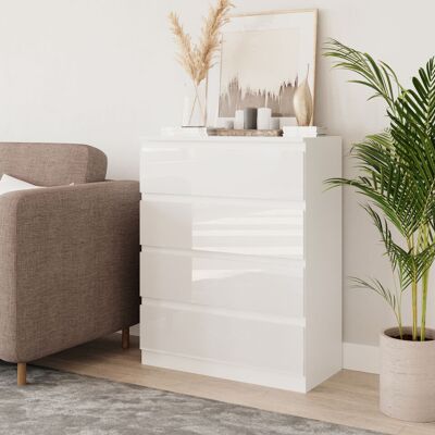 Latitude Run Gloss 4 Drawer Skagen High Wooden Bedroom Chest Cabinet White/Grey 89cm H X 70cm W X 35cm D Latitude Run Gloss 4 Drawer Skagen High Wooden Bedroom Chest Cabinet White/Grey 89cm H X 70cm W X 35cm D