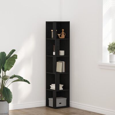 Latitude Run Corner Cabinet Black Oak Engineered Wood 33 X 33 X 164.5 Cm Black 164.5cm H X 33cm W X 33cm D Latitude Run Corner Cabinet Black Oak Engineered Wood 33 X 33 X 164.5 Cm Black 164.5cm H X 33cm W X 33cm D